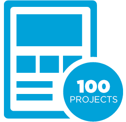 100 projects completed