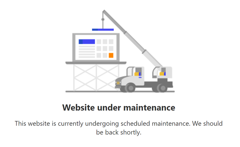 site under maintenance